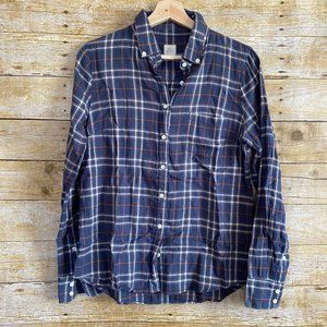 J. Crew 'The Boy Shirt' Plaid Blue Button Up Shirt